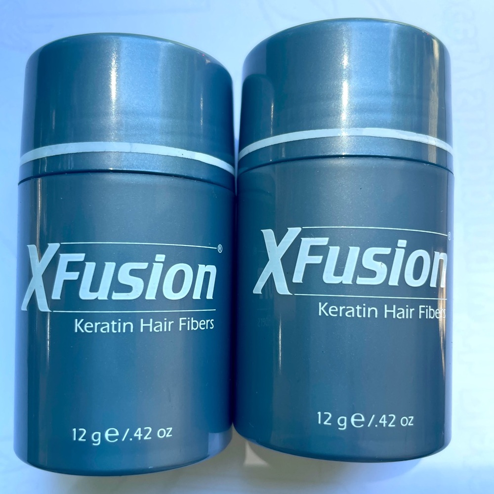 Toppik XFusion Keratin‎ Hair Fibers Dark Brown - two bottles of .42(12g)
